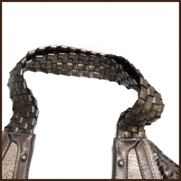 Miss Me Bronze Sequin Snakeskin Print Shoulder Bag - Picture 5 of 8